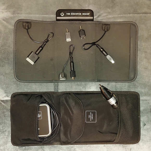 SHARPER IMAGE PORTABLE CHARGING VALLET CHARGE 3 DEVICES 5 DIFFERENT POWER TIPS - Picture 5 of 10